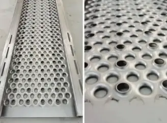 Bekas Gulung Dek Logam Perancah: Timbul dan Tebuk Anti-Slip Sebaris